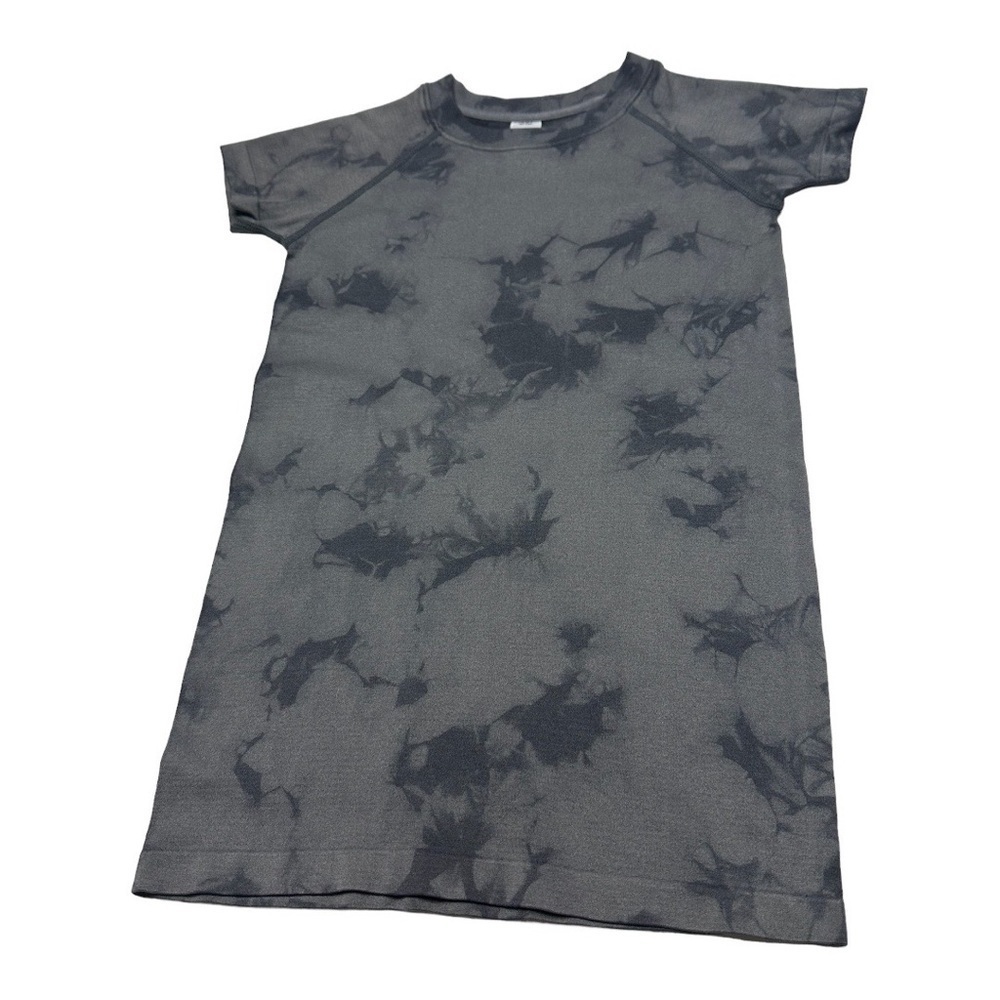Zella Tie Dye Short Sleeve Shirt Gray Size L